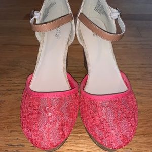 Floral Wedge Shoes Size 7.5